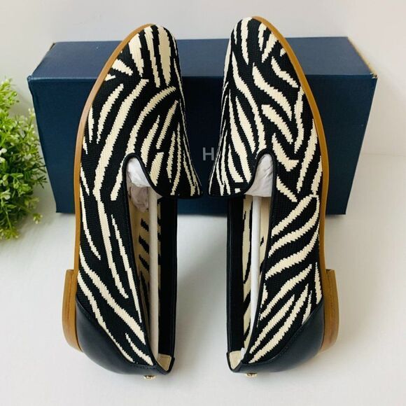 Cole Haan Modern Classics Slip on Flats Loafer Sz 5.5B in Zebra Print Knit - Picture 8 of 12